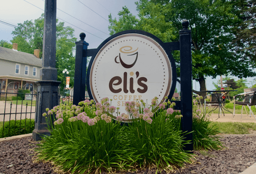 Eli's Coffee Shop outdoor sign in Morton, IL