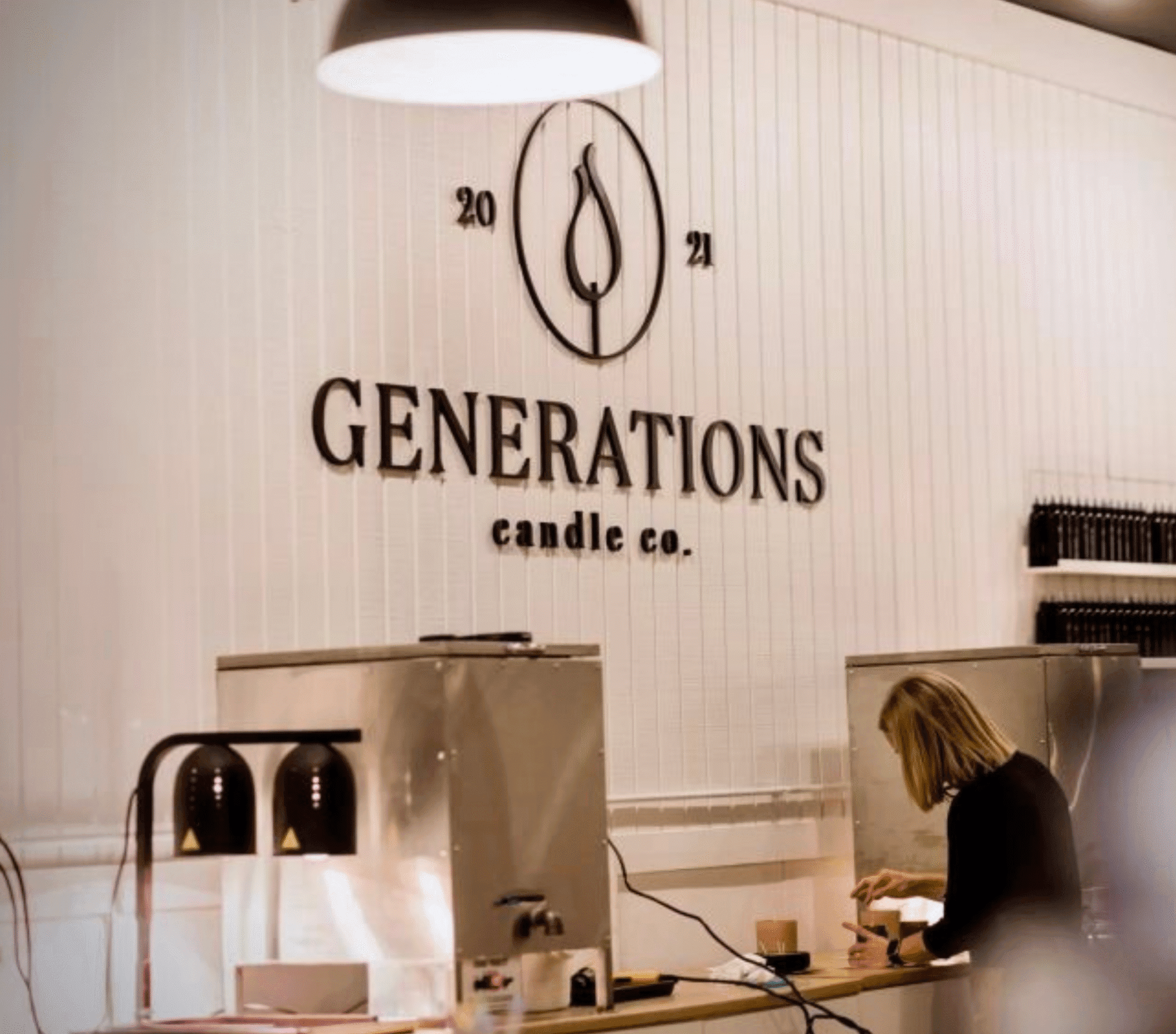Generation Candles Co. indoor wall sign - Peoria, IL